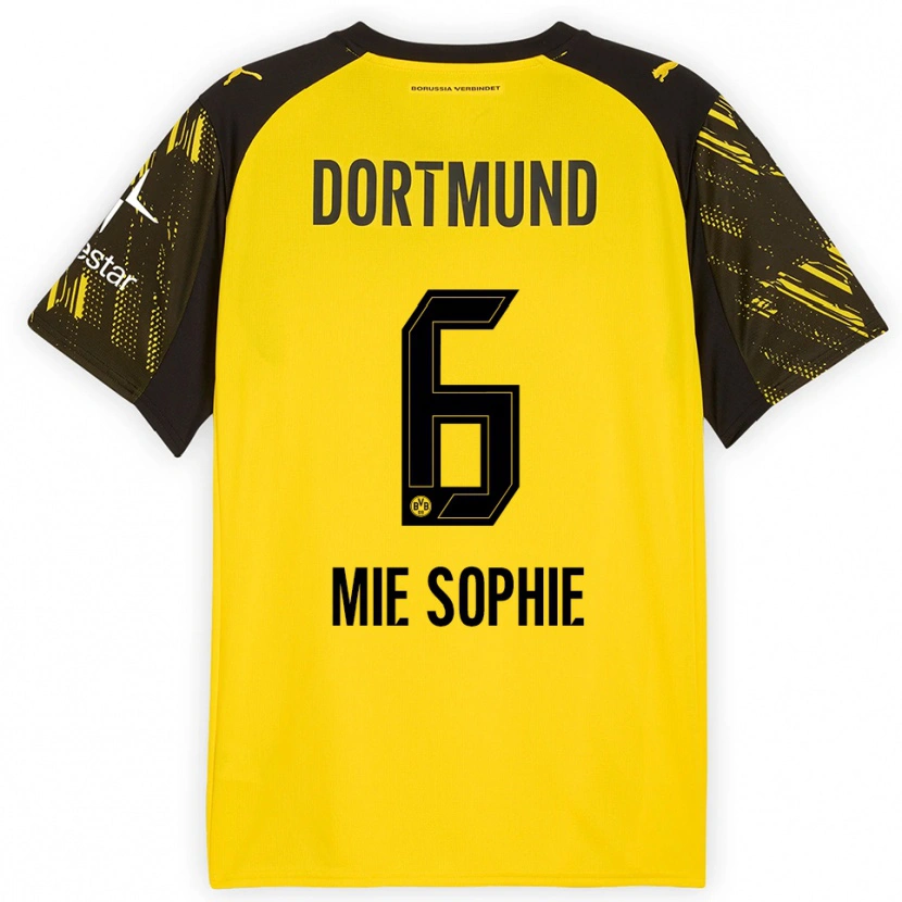 Danxen Niño Camiseta Sando Mie Sophie #6 Amarillo Negro 1ª Equipación 2025/26 La Camisa México