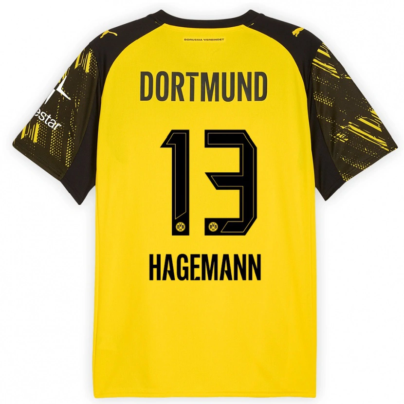 Danxen Niño Camiseta Keron Hagemann #13 Amarillo Negro 1ª Equipación 2025/26 La Camisa México