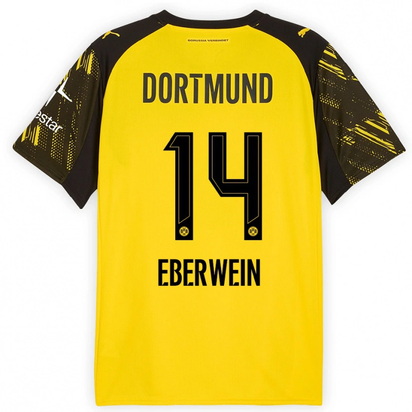 Danxen Niño Camiseta Michael Eberwein #14 Amarillo Negro 1ª Equipación 2025/26 La Camisa México
