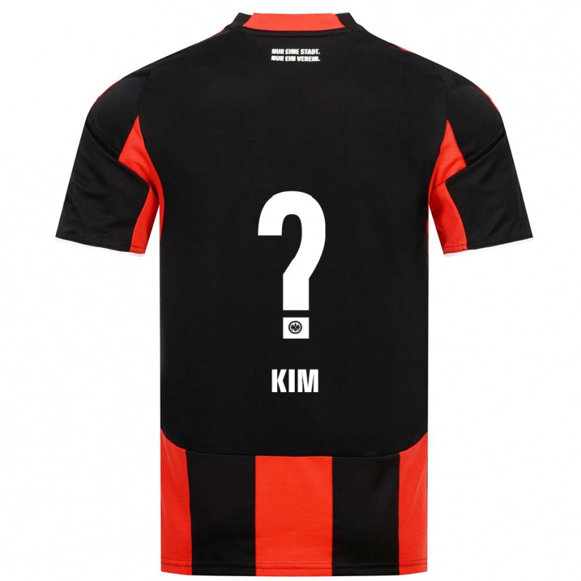 Danxen Niño Camiseta Junhyung Kim #0 Negro Rojo 1ª Equipación 2025/26 La Camisa México