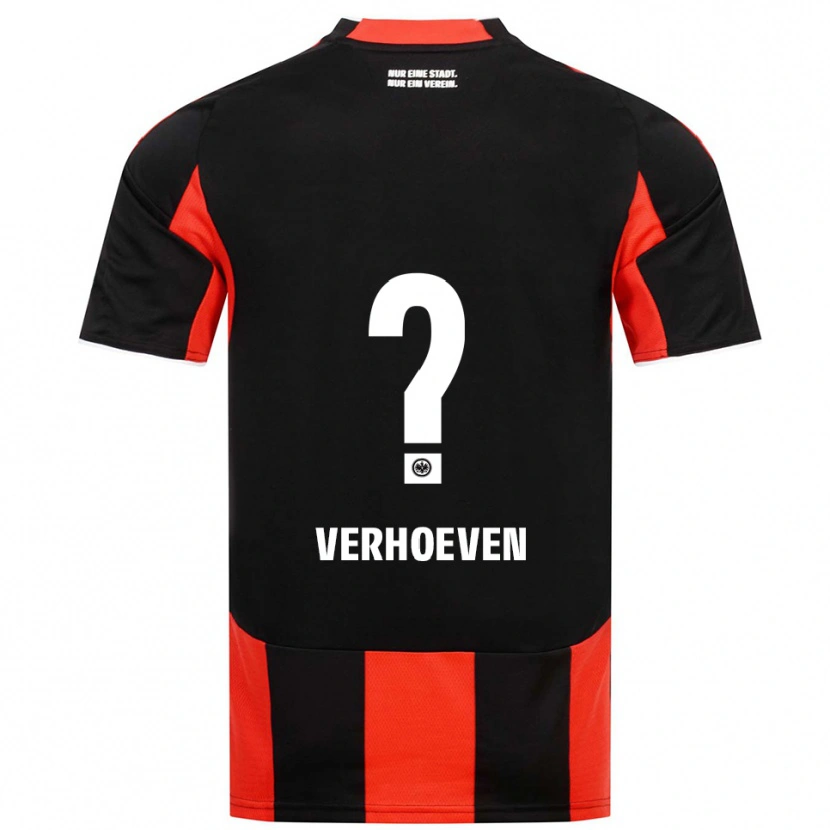Danxen Niño Camiseta Raphael Verhoeven #0 Negro Rojo 1ª Equipación 2025/26 La Camisa México