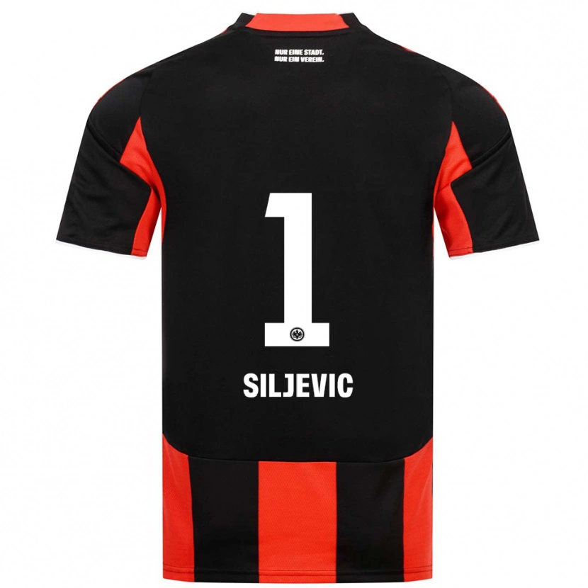 Danxen Niño Camiseta Amil Siljevic #1 Negro Rojo 1ª Equipación 2025/26 La Camisa México