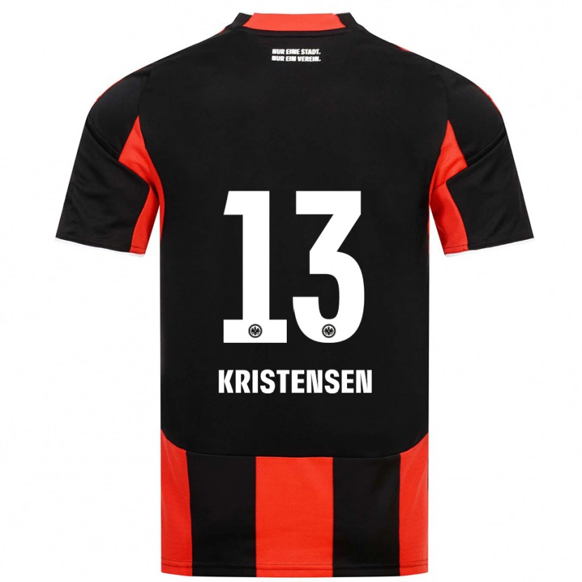 Danxen Niño Camiseta Rasmus Kristensen #13 Negro Rojo 1ª Equipación 2025/26 La Camisa México