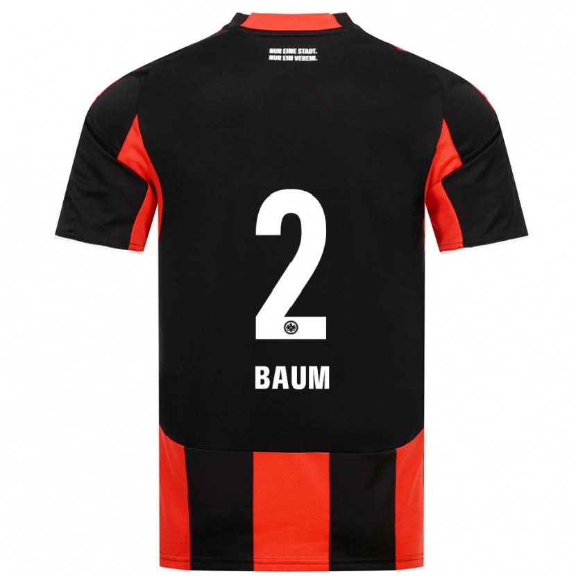 Danxen Niño Camiseta Elias Baum #2 Negro Rojo 1ª Equipación 2025/26 La Camisa México