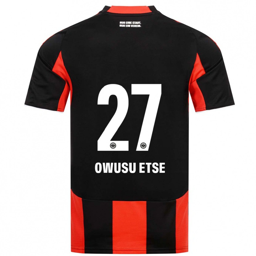 Danxen Niño Camiseta Collin Owusu Etse #27 Negro Rojo 1ª Equipación 2025/26 La Camisa México