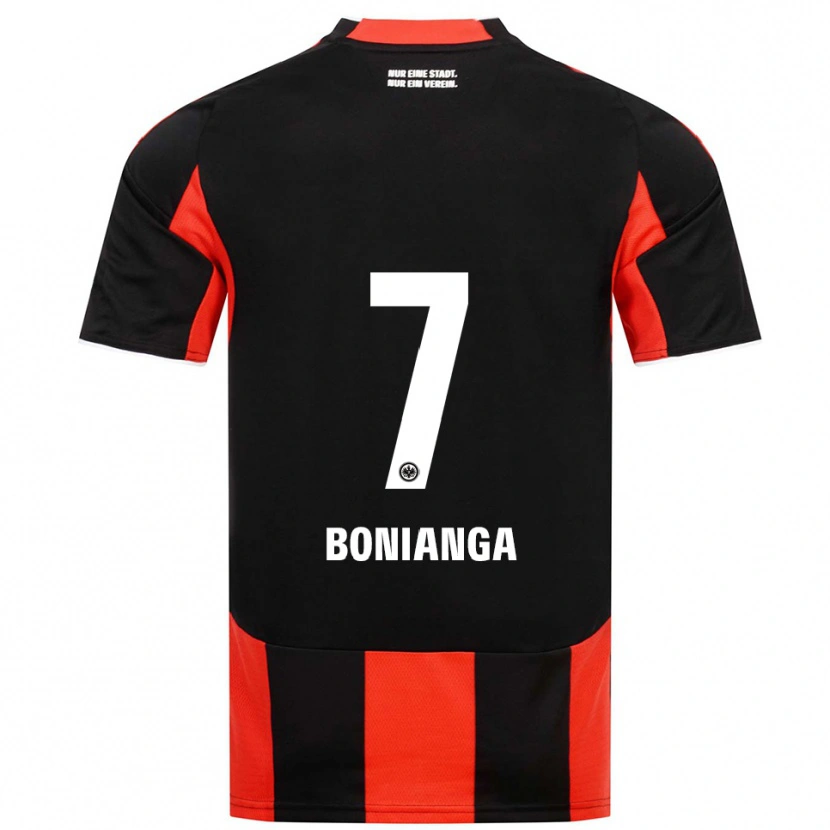 Danxen Niño Camiseta Phinees Bonianga #7 Negro Rojo 1ª Equipación 2025/26 La Camisa México