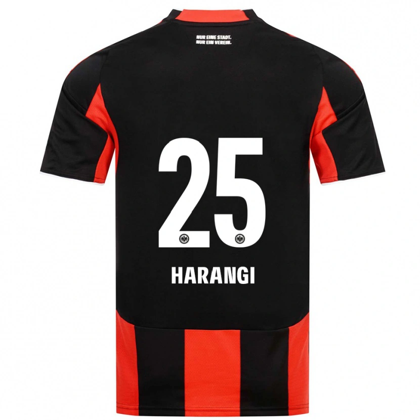 Danxen Niño Camiseta Aiden Harangi #25 Negro Rojo 1ª Equipación 2025/26 La Camisa México