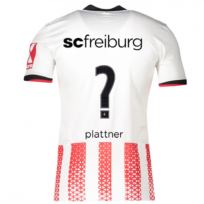 Danxen Niño Camiseta Tim Plattner #0 Blanco Rojo 1ª Equipación 2025/26 La Camisa México
