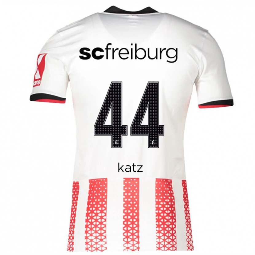 Danxen Niño Camiseta Kilian Katz #44 Blanco Rojo 1ª Equipación 2025/26 La Camisa México
