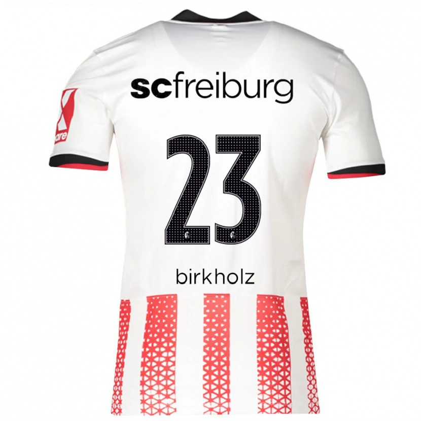 Danxen Niño Camiseta Luca Birkholz #23 Blanco Rojo 1ª Equipación 2025/26 La Camisa México