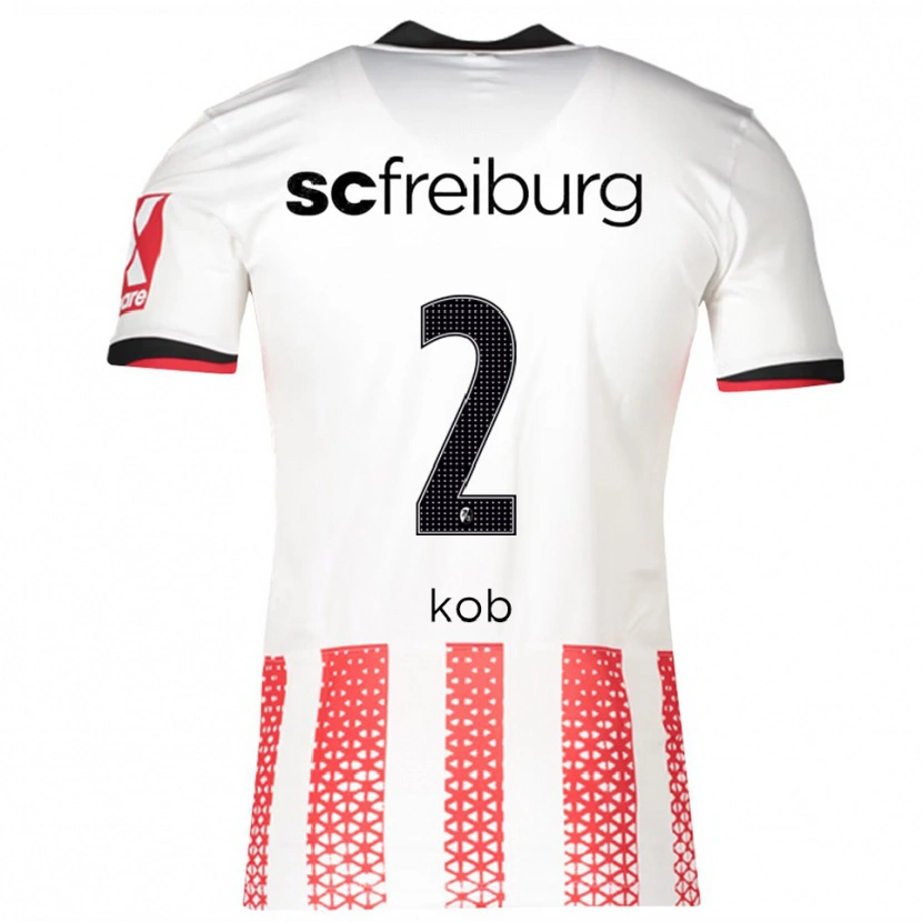 Danxen Niño Camiseta Leon Koß #2 Blanco Rojo 1ª Equipación 2025/26 La Camisa México