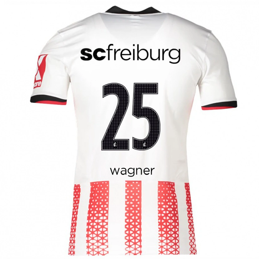 Danxen Niño Camiseta Noah Wagner #25 Blanco Rojo 1ª Equipación 2025/26 La Camisa México