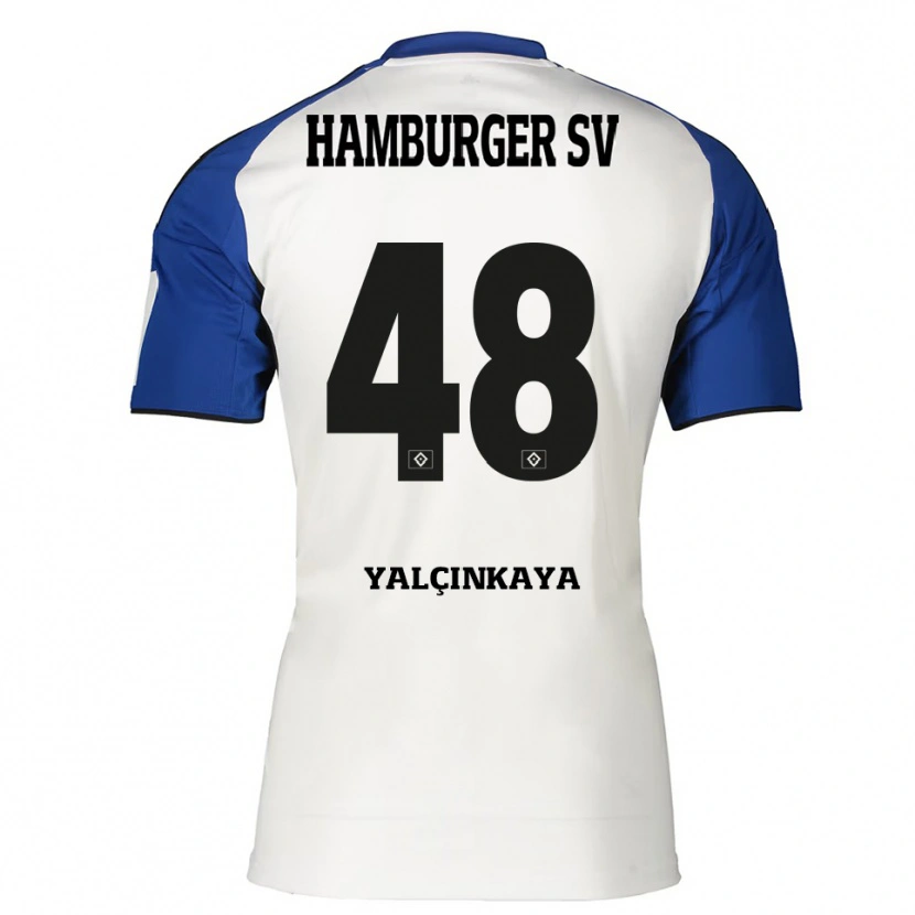 Danxen Niño Camiseta Bilal Yalcinkaya #48 Blanco Azul 1ª Equipación 2025/26 La Camisa México