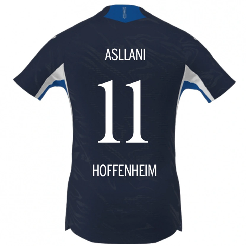 Danxen Niño Camiseta Fisnik Asllani #11 Marino Blanco 1ª Equipación 2025/26 La Camisa México