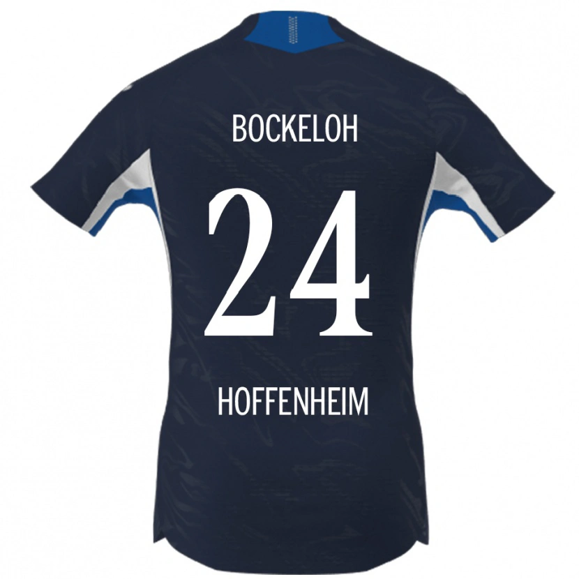 Danxen Niño Camiseta Leonhard Bockeloh #24 Marino Blanco 1ª Equipación 2025/26 La Camisa México