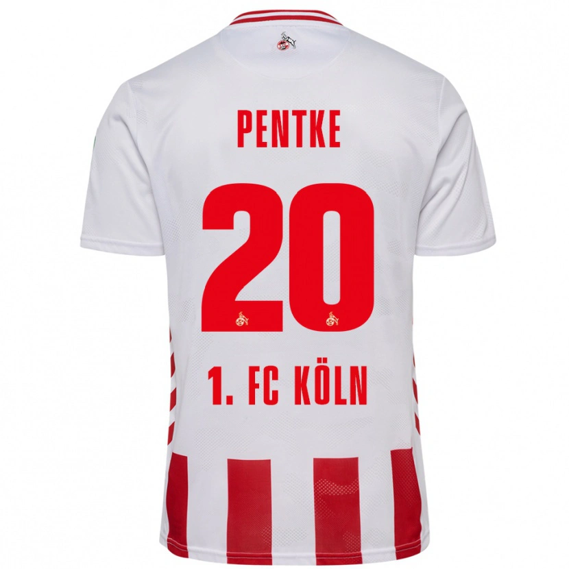 Danxen Niño Camiseta Philipp Pentke #20 Blanco Rojo 1ª Equipación 2025/26 La Camisa México