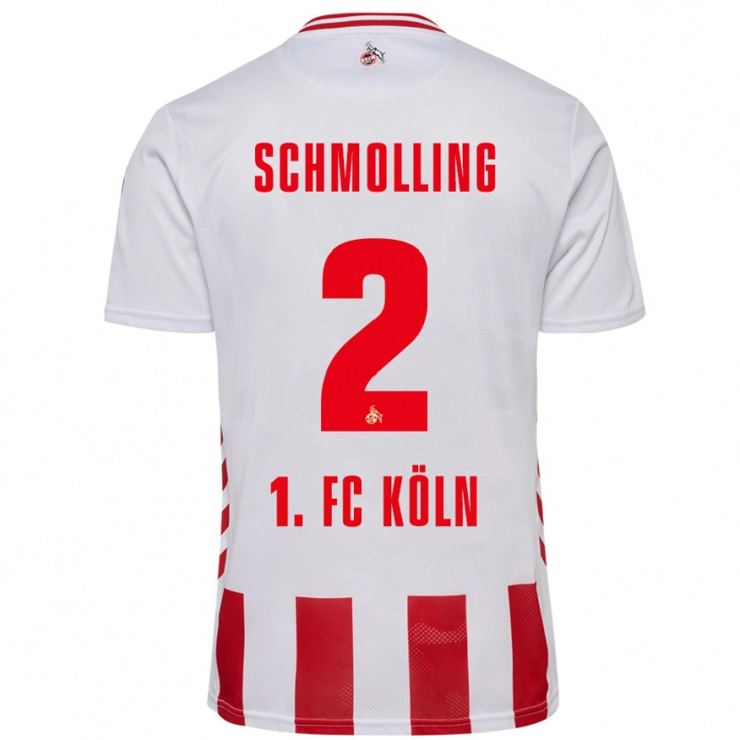 Danxen Niño Camiseta Viktor Schmolling #2 Blanco Rojo 1ª Equipación 2025/26 La Camisa México