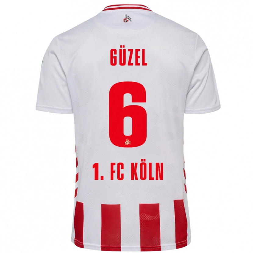 Danxen Niño Camiseta Arian Güzel #6 Blanco Rojo 1ª Equipación 2025/26 La Camisa México