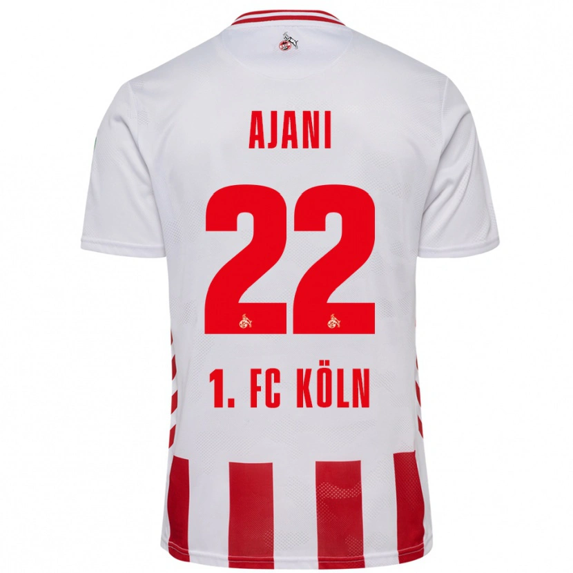 Danxen Niño Camiseta Marvin Ajani #22 Blanco Rojo 1ª Equipación 2025/26 La Camisa México