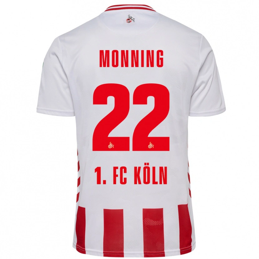 Danxen Niño Camiseta Marlon Monning #22 Blanco Rojo 1ª Equipación 2025/26 La Camisa México