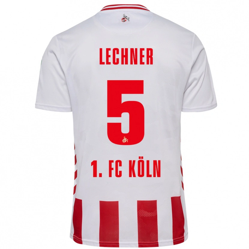 Danxen Niño Camiseta Luca Lechner #5 Blanco Rojo 1ª Equipación 2025/26 La Camisa México