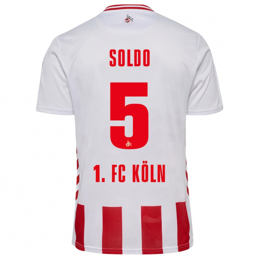 Danxen Niño Camiseta Nikola Soldo #5 Blanco Rojo 1ª Equipación 2025/26 La Camisa México