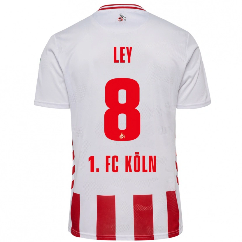Danxen Niño Camiseta Benjamin Ley #8 Blanco Rojo 1ª Equipación 2025/26 La Camisa México