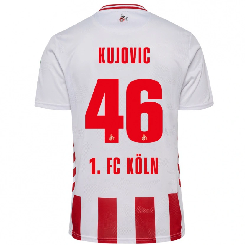 Danxen Niño Camiseta Emin Kujovic #46 Blanco Rojo 1ª Equipación 2025/26 La Camisa México