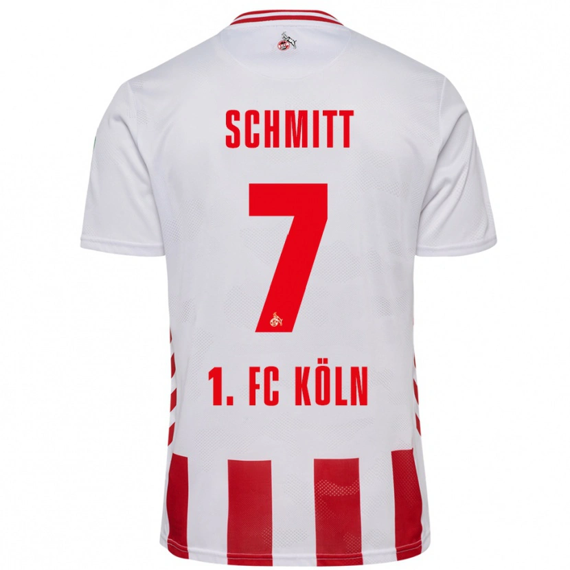 Danxen Niño Camiseta Oliver Schmitt #7 Blanco Rojo 1ª Equipación 2025/26 La Camisa México
