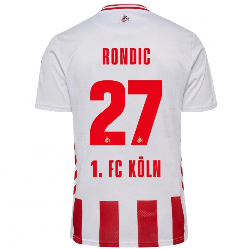 Danxen Niño Camiseta Imad Rondic #27 Blanco Rojo 1ª Equipación 2025/26 La Camisa México