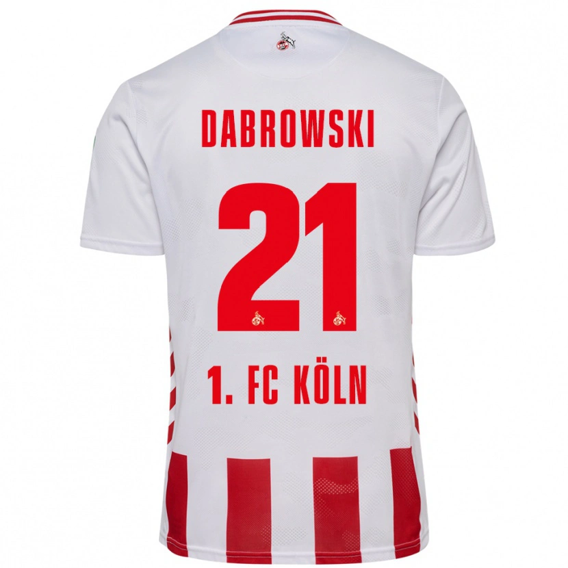 Danxen Niño Camiseta Luc Dabrowski #21 Blanco Rojo 1ª Equipación 2025/26 La Camisa México