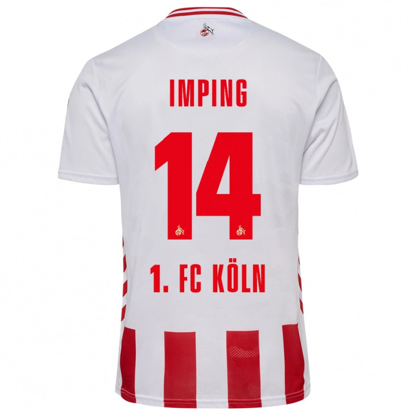 Danxen Niño Camiseta Carlotta Imping #14 Blanco Rojo 1ª Equipación 2025/26 La Camisa México