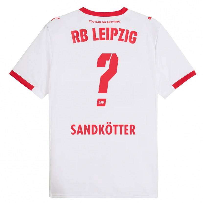 Danxen Niño Camiseta Constantin Sandkötter #0 Blanco Rojo 1ª Equipación 2025/26 La Camisa México