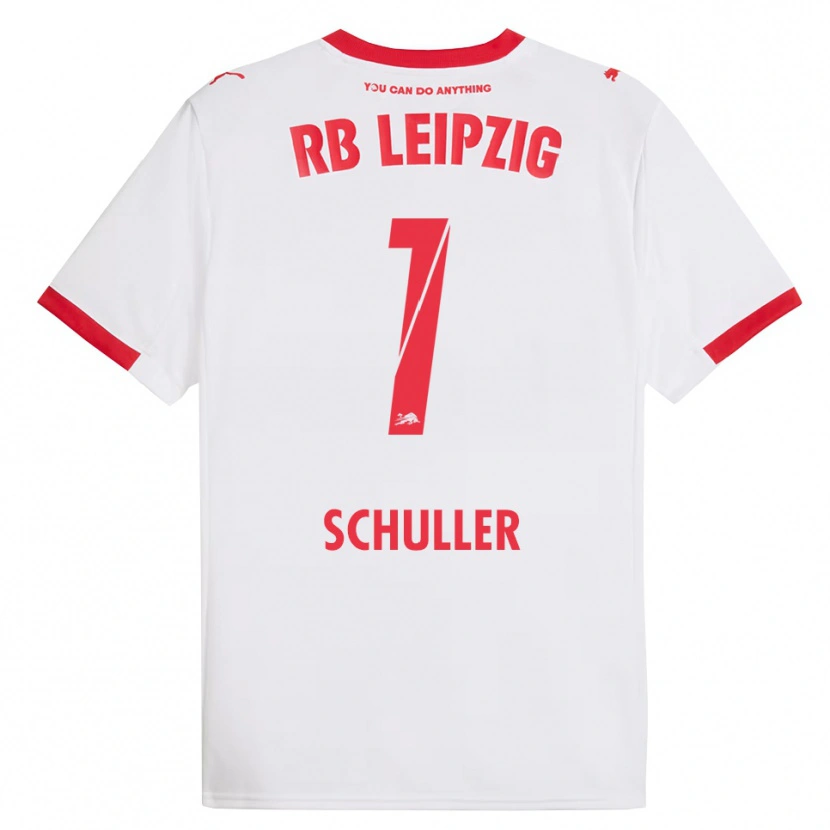 Danxen Niño Camiseta Gina Schüller #1 Blanco Rojo 1ª Equipación 2025/26 La Camisa México