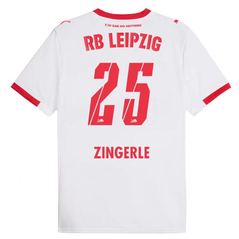 Danxen Niño Camiseta Leopold Zingerle #25 Blanco Rojo 1ª Equipación 2025/26 La Camisa México
