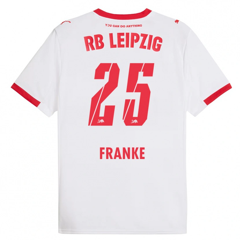 Danxen Niño Camiseta Lenny Franke #25 Blanco Rojo 1ª Equipación 2025/26 La Camisa México