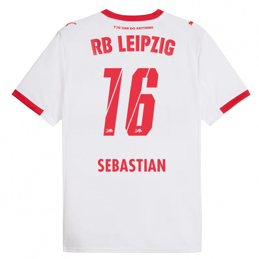 Danxen Niño Camiseta Jordy Sebastian #16 Blanco Rojo 1ª Equipación 2025/26 La Camisa México