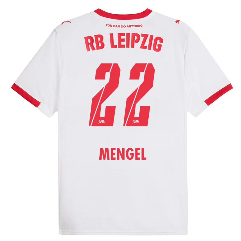 Danxen Niño Camiseta Luca Mengel #22 Blanco Rojo 1ª Equipación 2025/26 La Camisa México