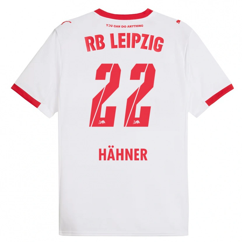 Danxen Niño Camiseta Elian Hähner #22 Blanco Rojo 1ª Equipación 2025/26 La Camisa México