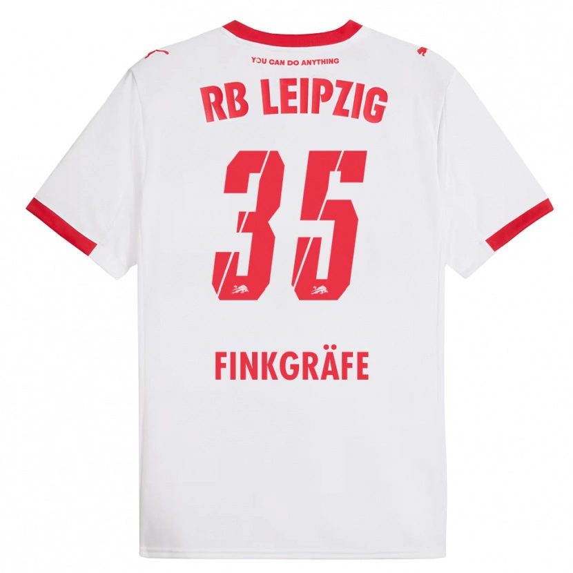 Danxen Niño Camiseta Max Finkgräfe #35 Blanco Rojo 1ª Equipación 2025/26 La Camisa México