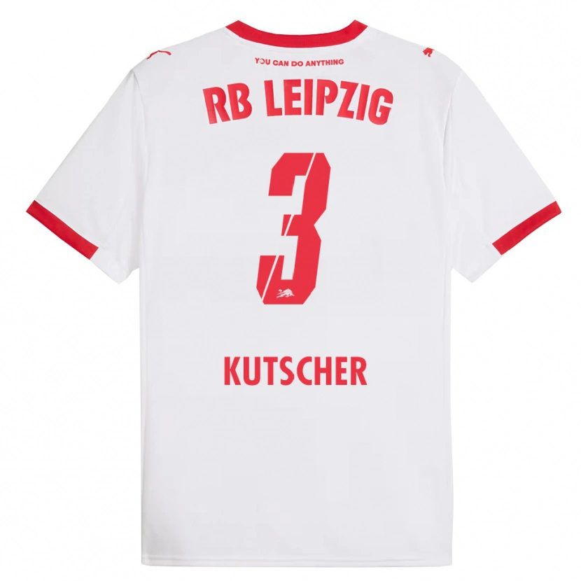 Danxen Niño Camiseta Matthes Kutscher #3 Blanco Rojo 1ª Equipación 2025/26 La Camisa México