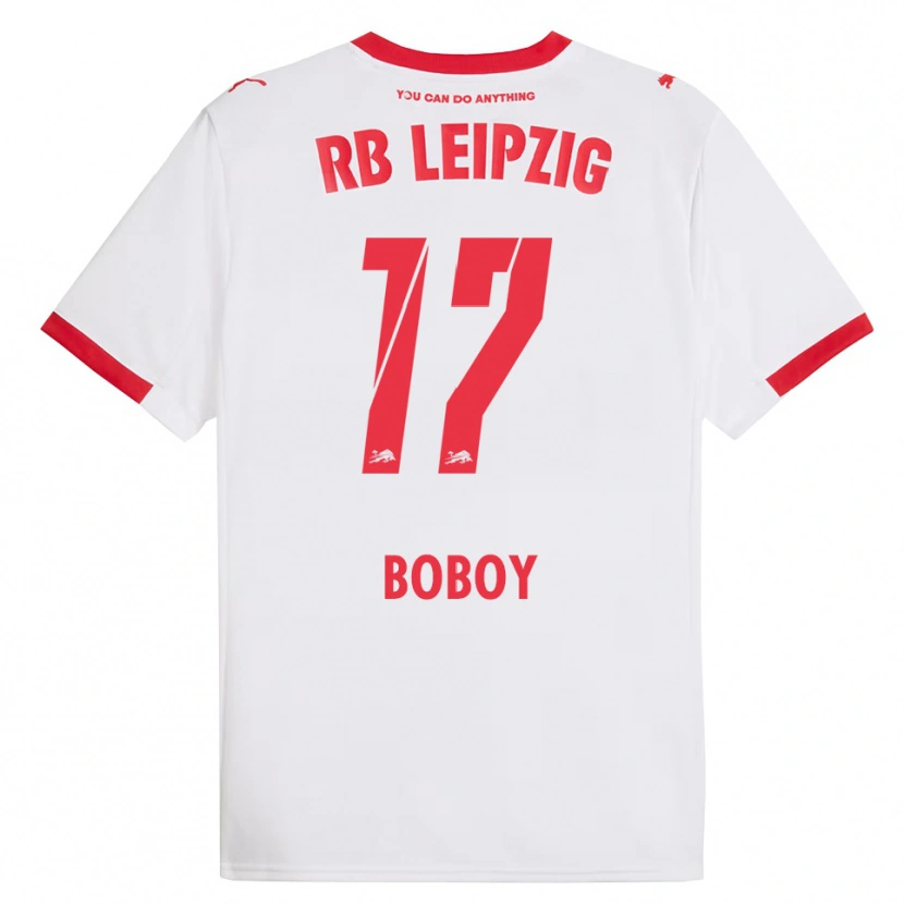Danxen Niño Camiseta Delice Boboy #17 Blanco Rojo 1ª Equipación 2025/26 La Camisa México