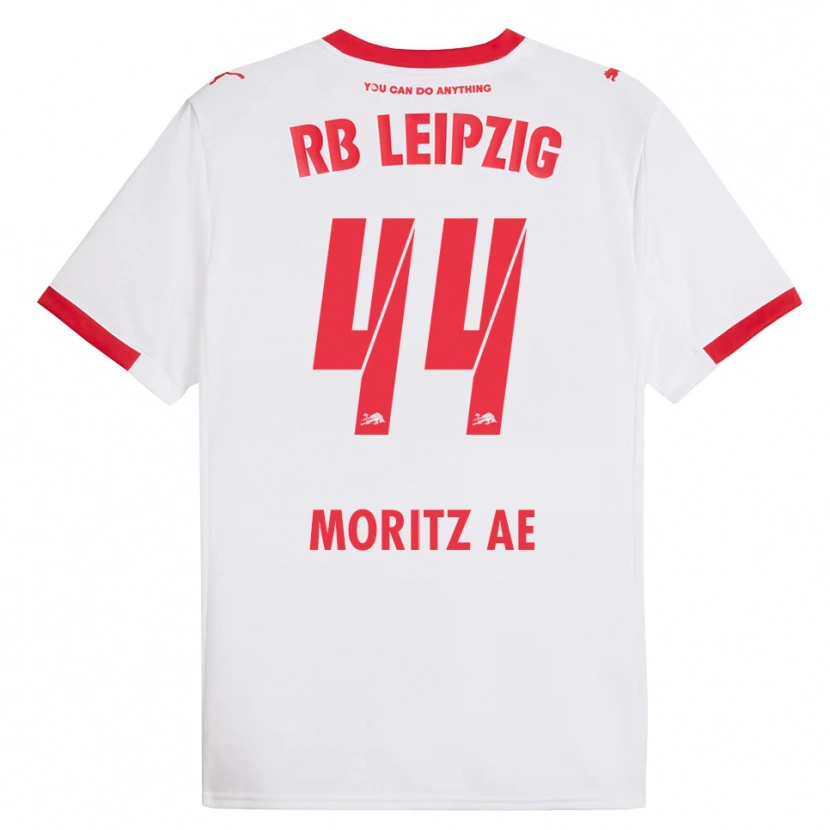 Danxen Niño Camiseta Moritz Aé #44 Blanco Rojo 1ª Equipación 2025/26 La Camisa México
