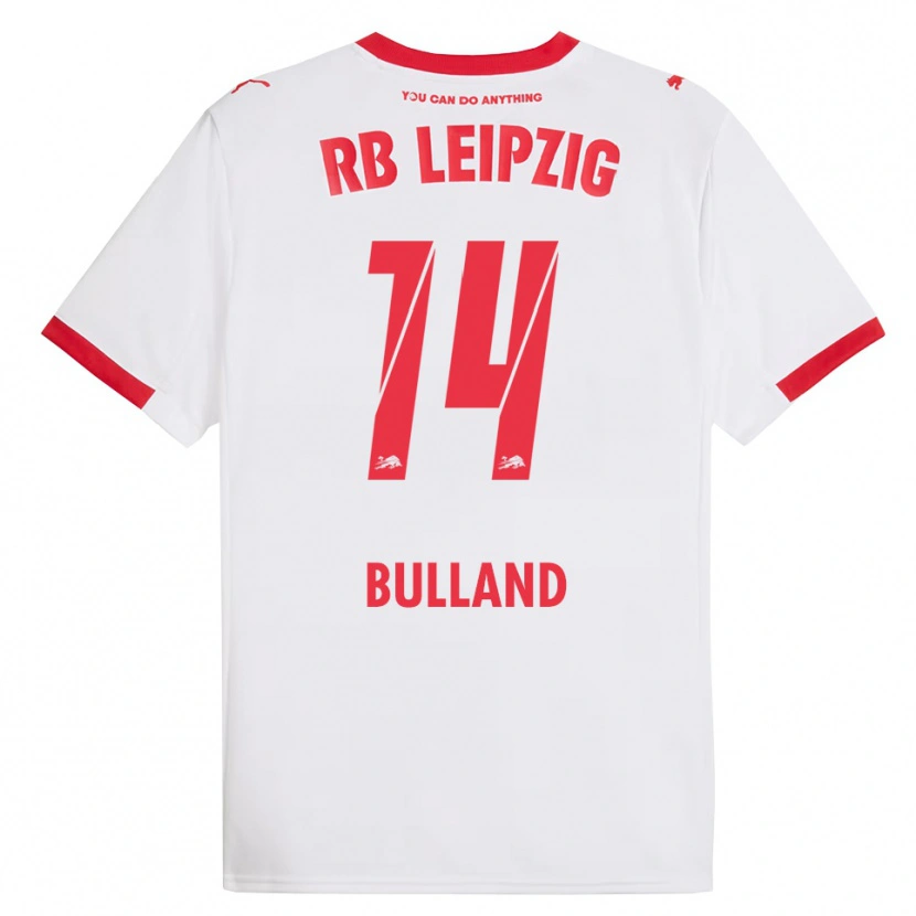 Danxen Niño Camiseta Anton Bulland #14 Blanco Rojo 1ª Equipación 2025/26 La Camisa México