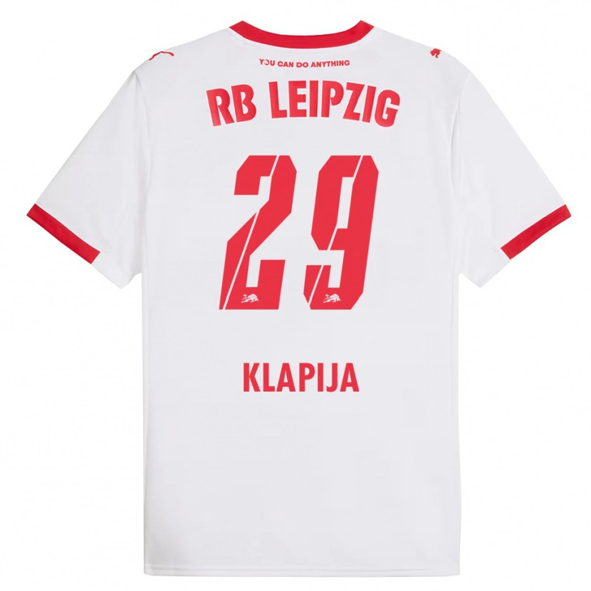 Danxen Niño Camiseta Din Klapija #29 Blanco Rojo 1ª Equipación 2025/26 La Camisa México