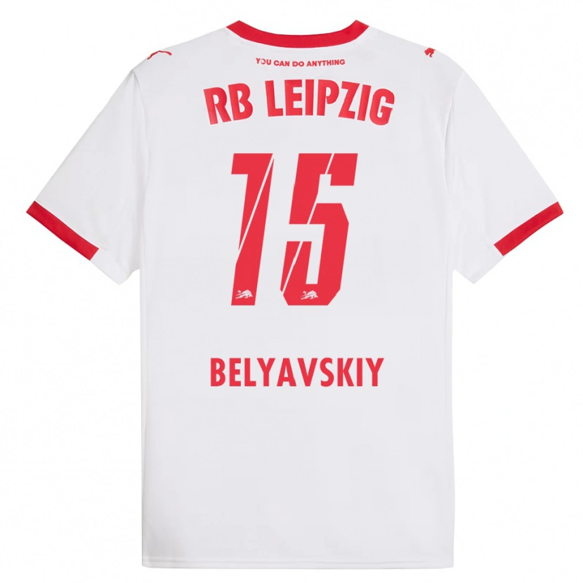 Danxen Niño Camiseta David Belyavskiy #15 Blanco Rojo 1ª Equipación 2025/26 La Camisa México