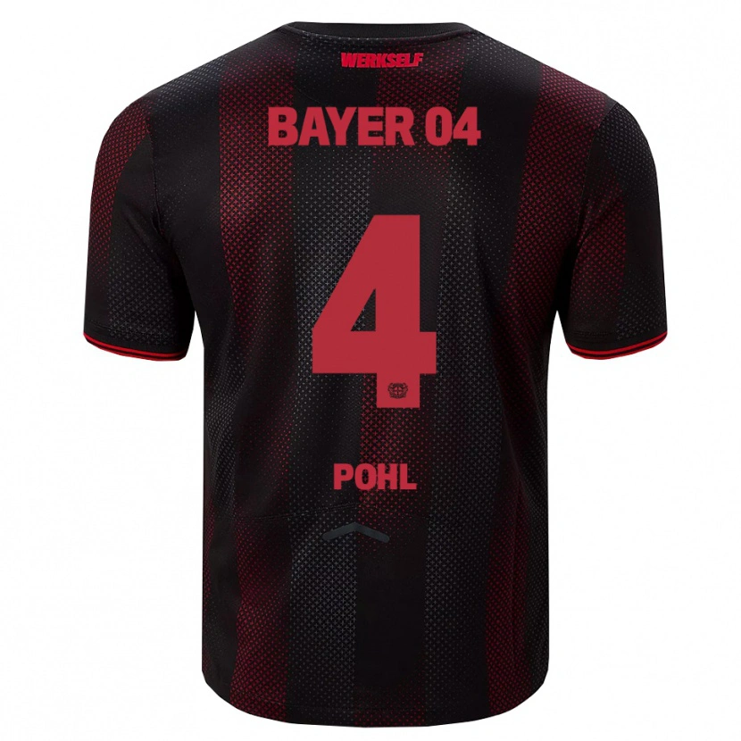 Danxen Niño Camiseta Ferdinand Pohl #4 Negro Rojo 1ª Equipación 2025/26 La Camisa México