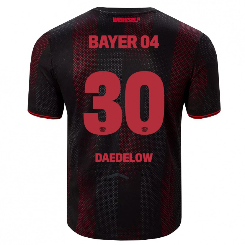 Danxen Niño Camiseta Ida Daedelow #30 Negro Rojo 1ª Equipación 2025/26 La Camisa México