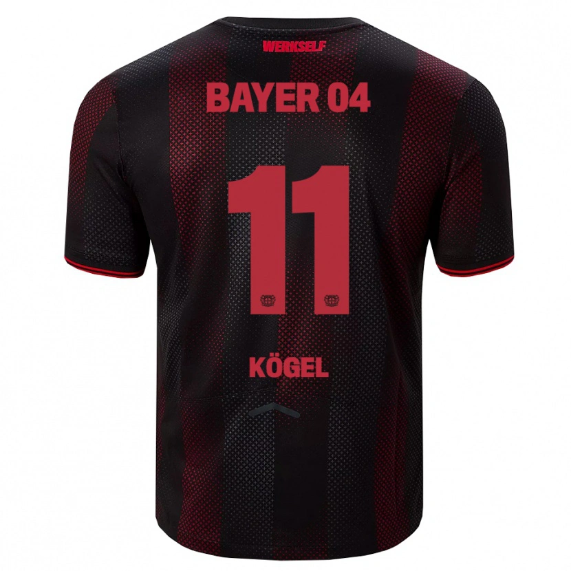 Danxen Niño Camiseta Kristin Kögel #11 Negro Rojo 1ª Equipación 2025/26 La Camisa México