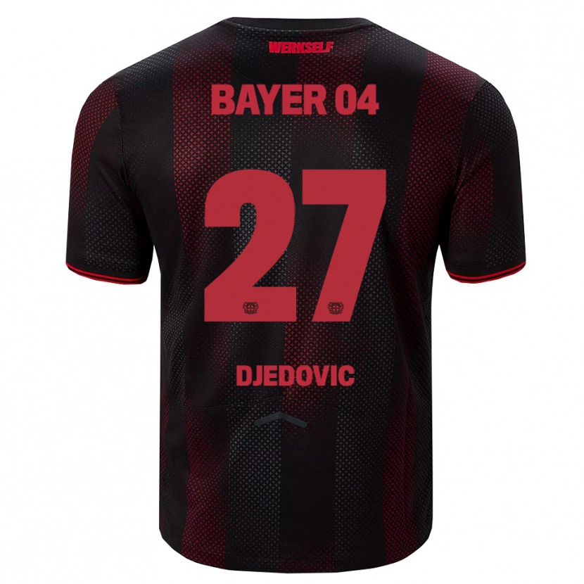 Danxen Niño Camiseta Seldin Djedovic #27 Negro Rojo 1ª Equipación 2025/26 La Camisa México